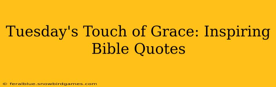 Tuesday's Touch of Grace: Inspiring Bible Quotes