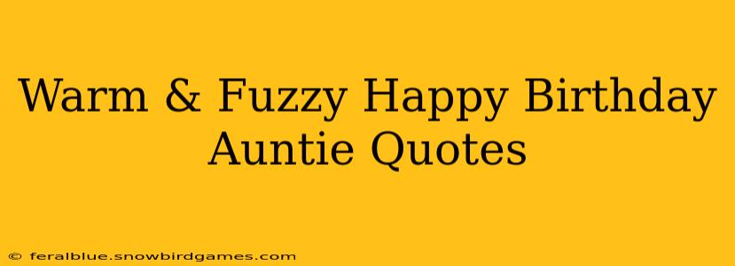 Warm & Fuzzy Happy Birthday Auntie Quotes