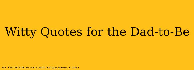 Witty Quotes for the Dad-to-Be