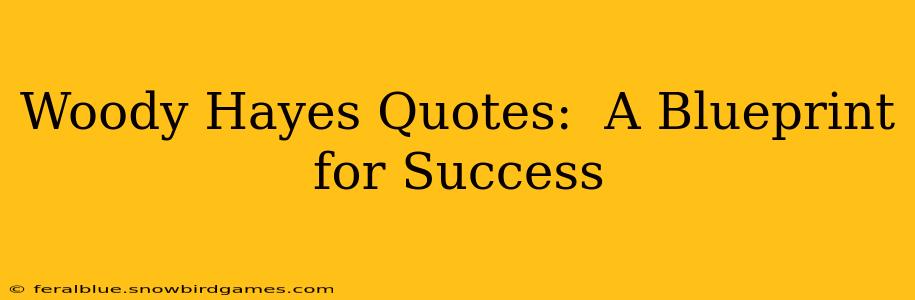 Woody Hayes Quotes:  A Blueprint for Success
