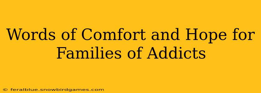 Words of Comfort and Hope for Families of Addicts