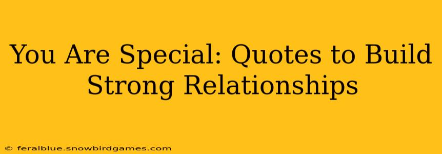 You Are Special: Quotes to Build Strong Relationships